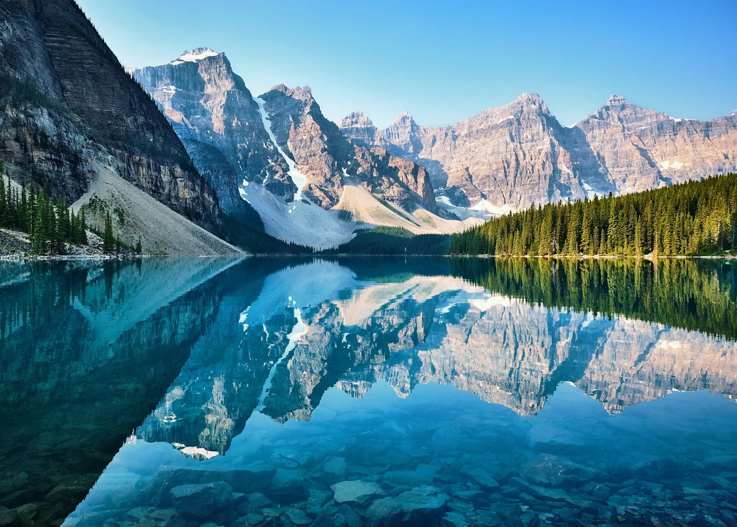 Turquoise Moraine Lake and the Canadian Rockies, Canada